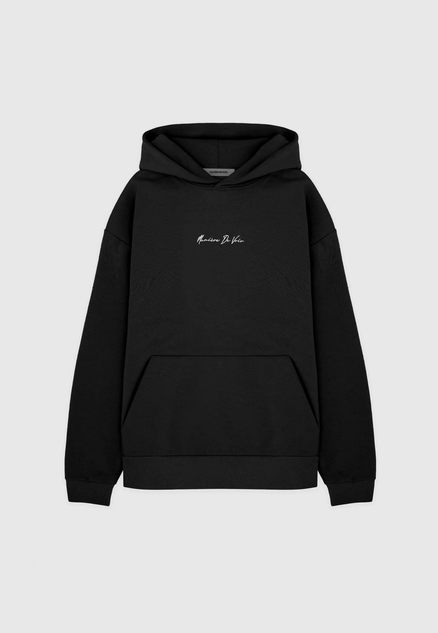 Men Maniere De Voir Tracksuits | Essential Signature Hoodie Black